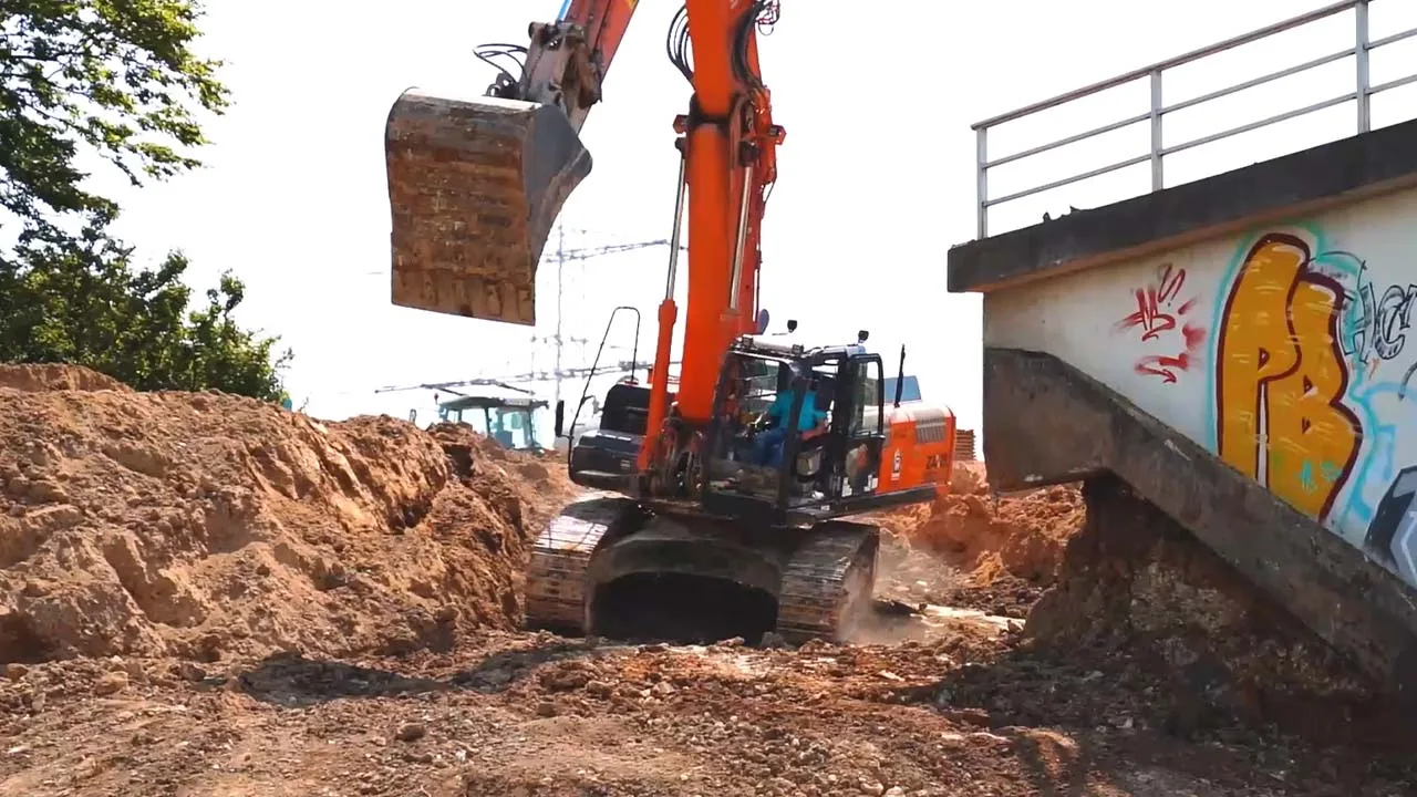 Baumaßnahme der Bauunternehmung Albert Weil, Eindruck aus dem Recruiting-Video von NEXAS Media.